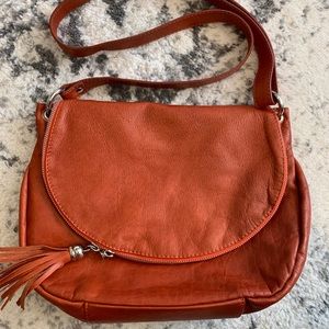 Genuine leather crossbody bag from Italy